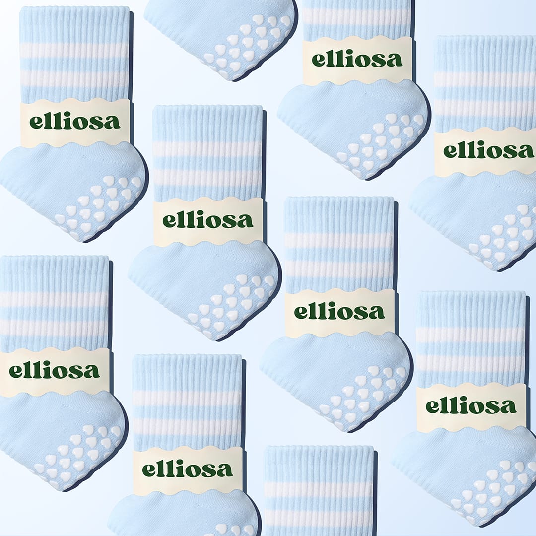 Elliosa Grip Stripes - Baby Blue
