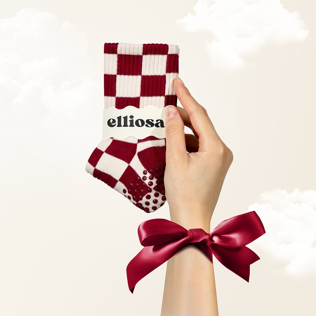 Elliosa Grip Checkered - Cranberry