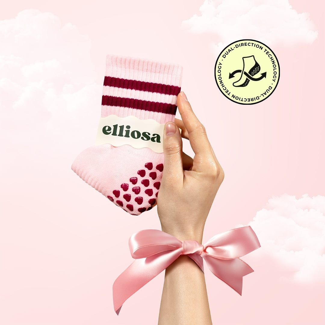 Elliosa Dual-Direction Grip Stripes - Soft Pink