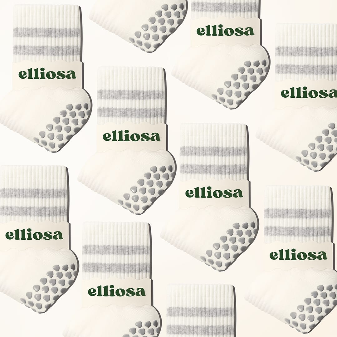 Elliosa Grip Stripes - Grey Cloud