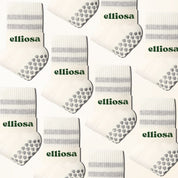 Elliosa Grip Stripes - Grey Cloud