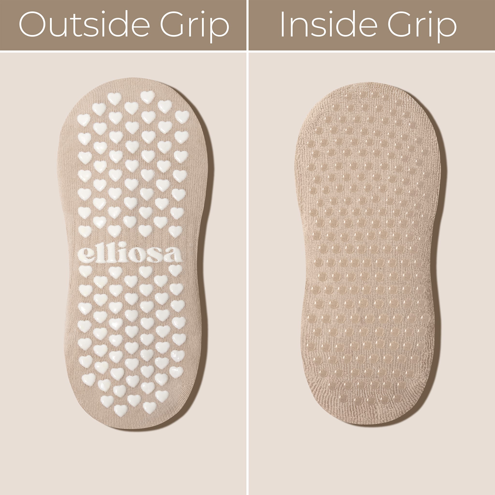 Elliosa Grip Stripes - Oat Milk