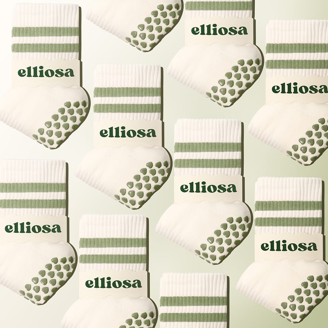 Elliosa Grip Stripes - Matcha Cream