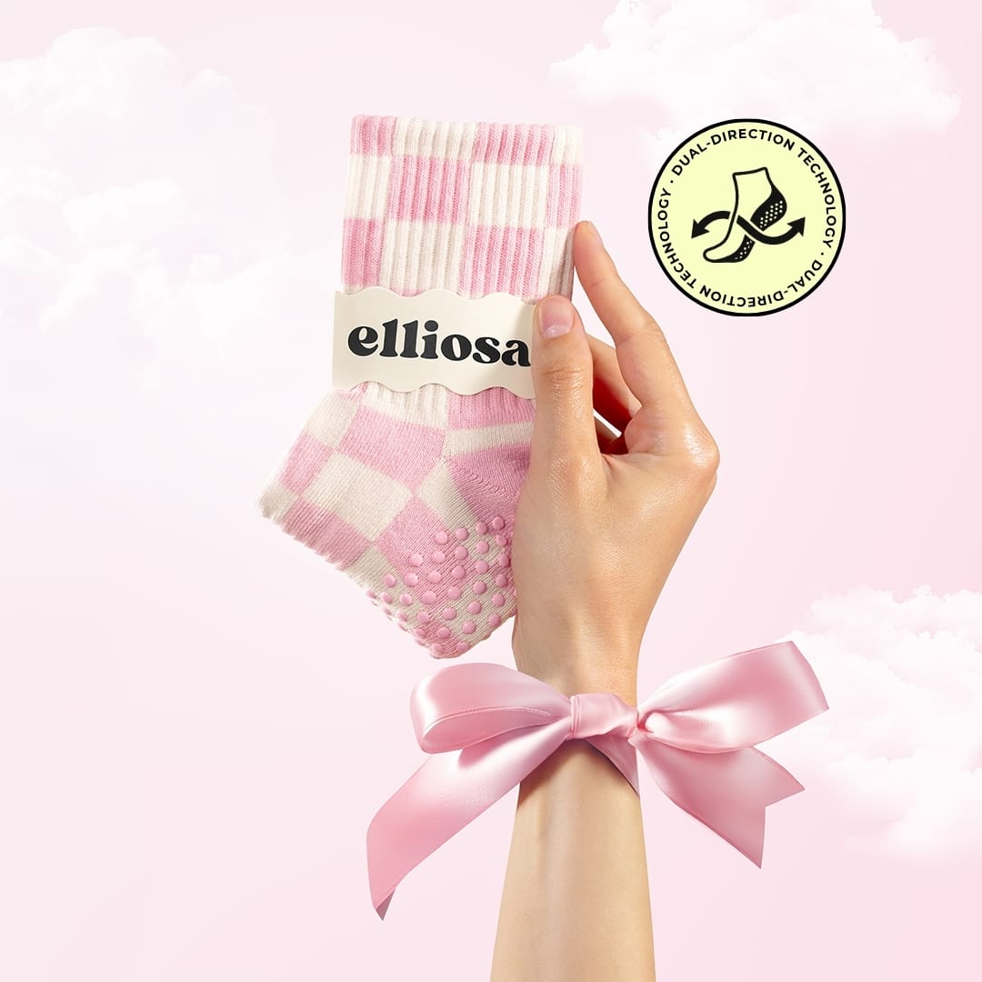 Elliosa Grip Checkered - Soft Pink