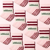 Elliosa Dual-Direction Grip Stripes - Soft Pink